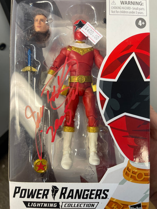 Power Ranger Lightning Collection Zeo Red Ranger signed Jason David Frank