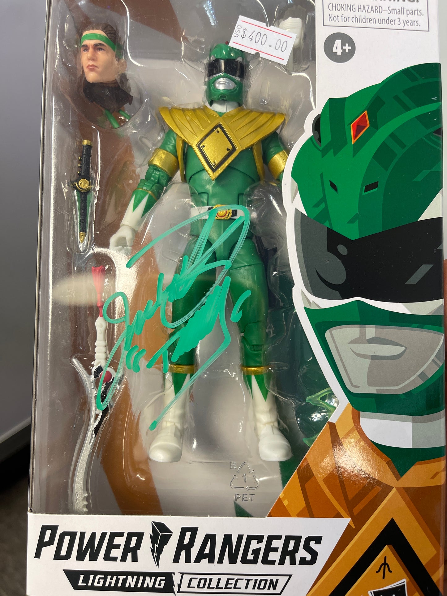 Power Rangers Lightning Collection Green Ranger signed Jason David Frank