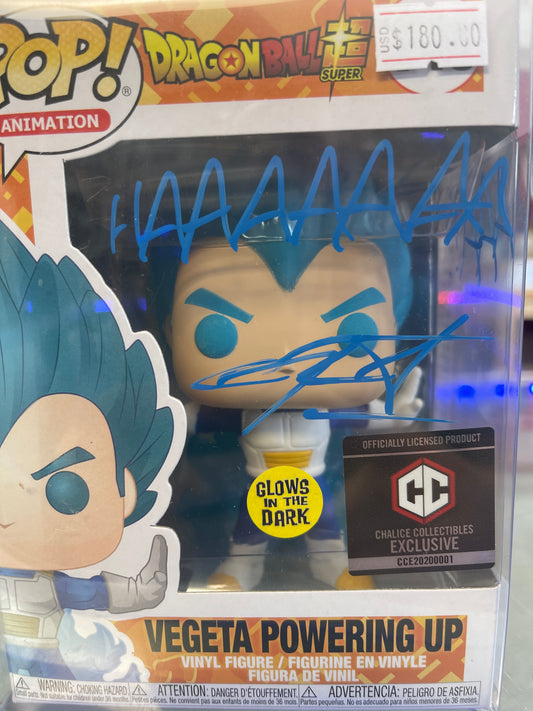 Funko Dragonball Vegeta Powering Up signed Christopher Sabat