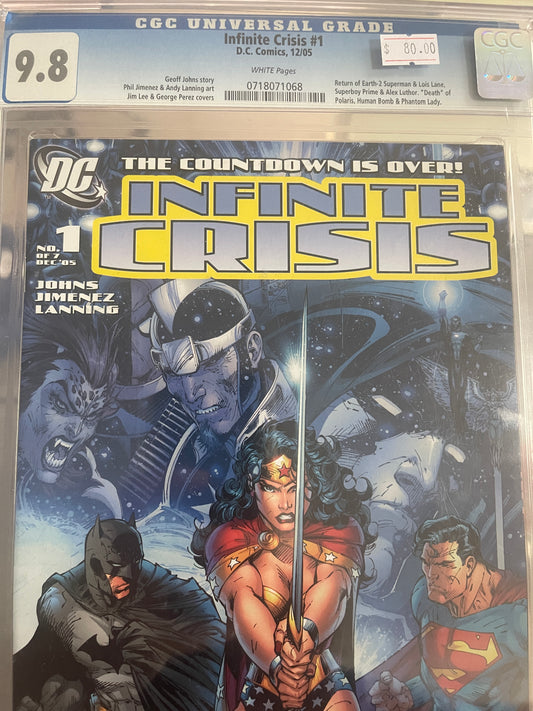 DC comic Infinite Crisis no.1 graded 9.8